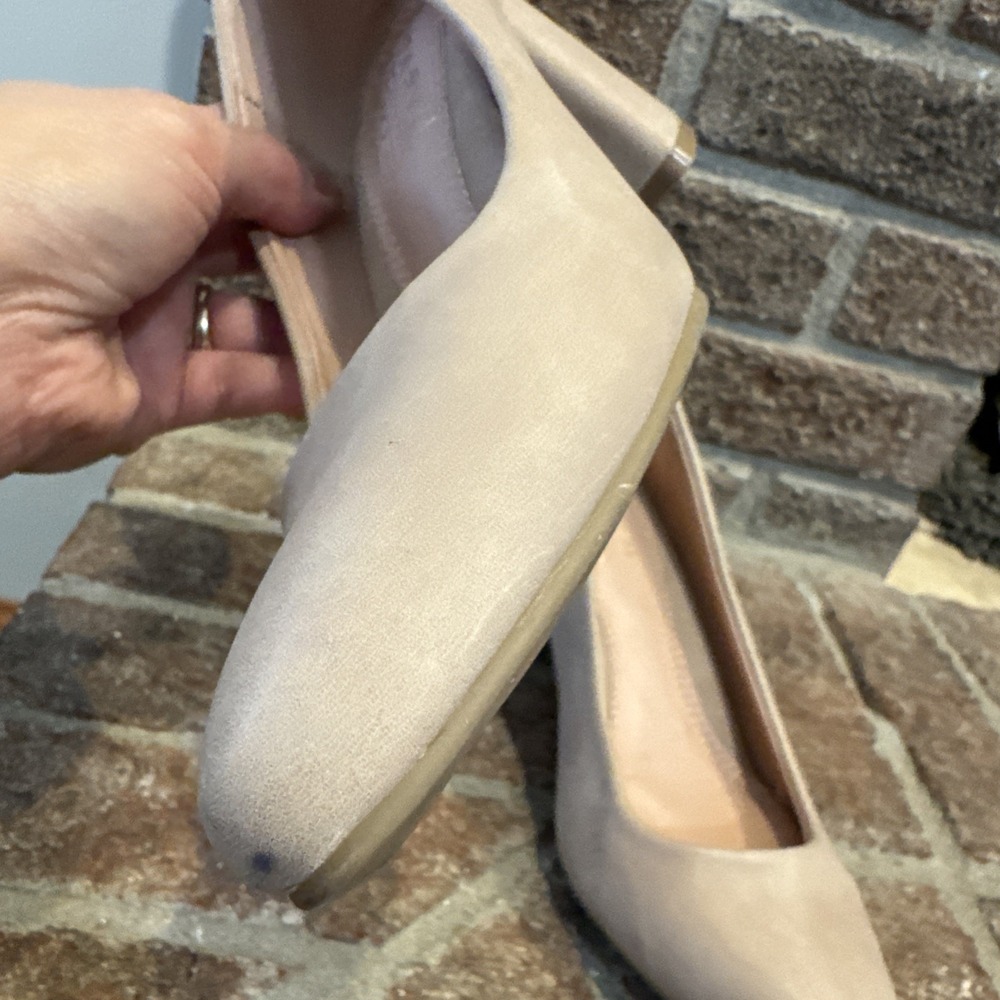 Taryn Rose Maine Pumps Womens 8.5 Beige Nude Block Heel Size 8.5 #223 - Picture 16 of 16